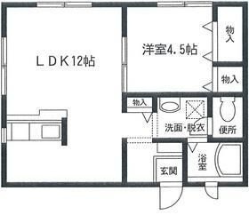 シャルムハイツの間取り|間取りです。