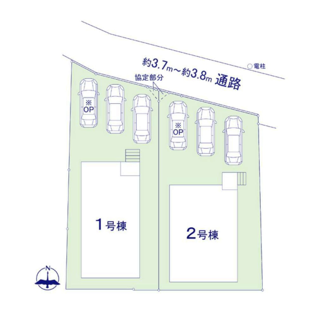 福岡市東区雁の巣2丁目第6-2棟（2号棟）　の区画図|配置図（2号棟）
