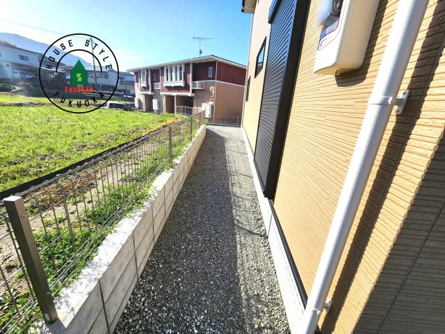 糟屋郡宇美町障子岳2丁目第2-3棟（1号棟）の庭|お庭で自由な時間を過ごせます。