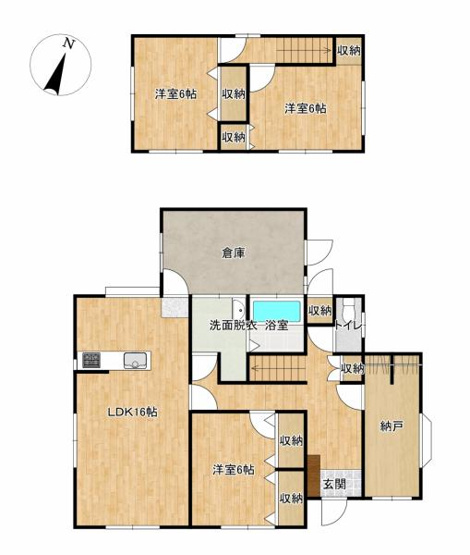 【間取り】 | 仲介手数料無料！厚狭小学校に通えるリフォーム済み中古住宅　山陽小野田市山川 | お客様のご意見を凝縮した使いやすい間取り