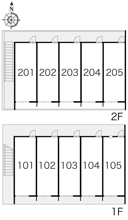 レオパレスグリーンハイツBの区画図
