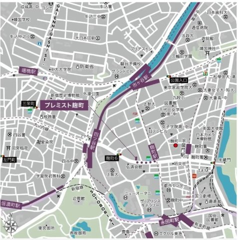 【地図】 | ★仲介手数料無料★PREMIST KOJIMACHI（麹町駅近・上層階の2LDK）