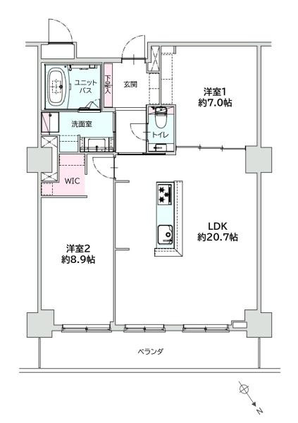 グローリオタワー横浜元町の間取り
