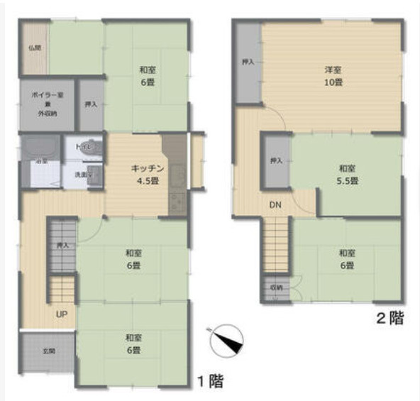 12/8新規　戸建　高山市西之一色町　500万の間取り