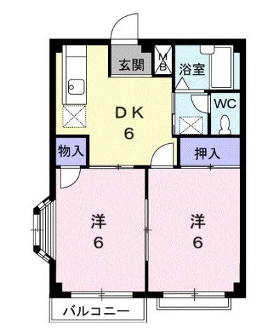 ワールドハイツ満永Ⅱの間取り