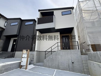 【外観】 | 神戸市垂水区本多聞6丁目　新築戸建1号棟　仲介手数料無料！ | 外観もきれいです