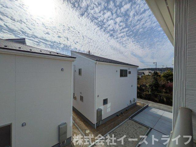 【新築戸建】　いわき市平下平窪2期　全5棟　長期優良住宅の展望|1号棟写真　インナーバルコニーからの眺望です
