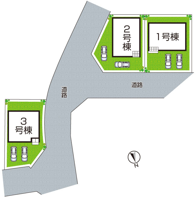 岩出市曽屋　第8期　新築一戸建ての区画図|全3区画