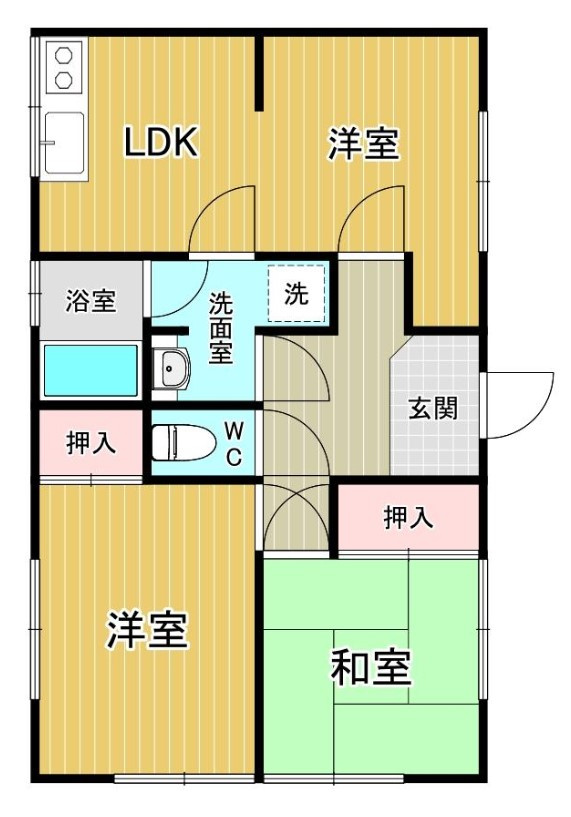 国松町平屋の間取り