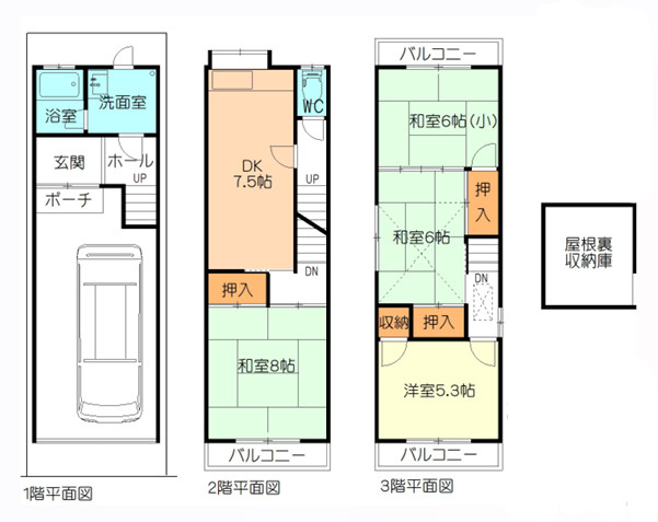 門真市大橋町戸建ての間取り