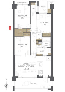 【間取り】パークハウス高森ヒルズエアーズコート 