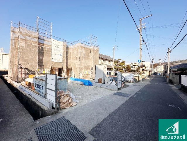 姫路市田寺　第5期　新築一戸建ての外観|周辺は落ち着いた街並みの住宅地！子育てがしやすい住環境です！まだ未完成ですが、現地でしかわからない事もございます。是非一度ご覧ください。