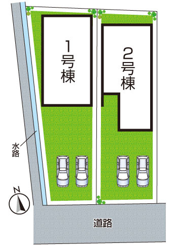 姫路市田寺　第5期　新築一戸建ての区画図|全2区画