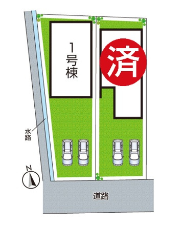 姫路市田寺　第5期　新築一戸建ての区画図|全2区画