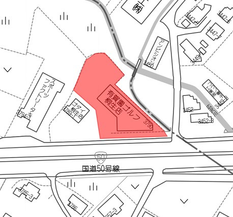 桐生市広沢町3丁目国道50号沿い土地の地図