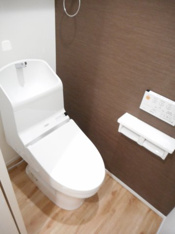 ゆったりとした空間のトイレです