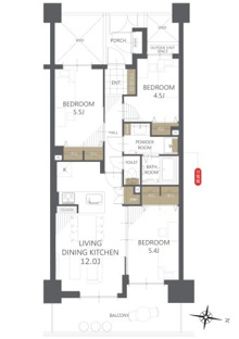 【間取り】ダイアパレス千葉美術館 