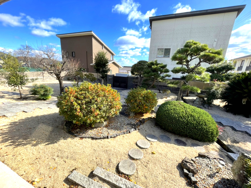 福山市山手町　戸建住宅の庭|日本庭園のお庭に日頃の疲れを癒されてはいかがでしょうか？