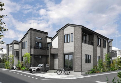 練馬区大泉学園町1丁目　太陽光×防犯仕様　ZEH水準住宅の外観パース