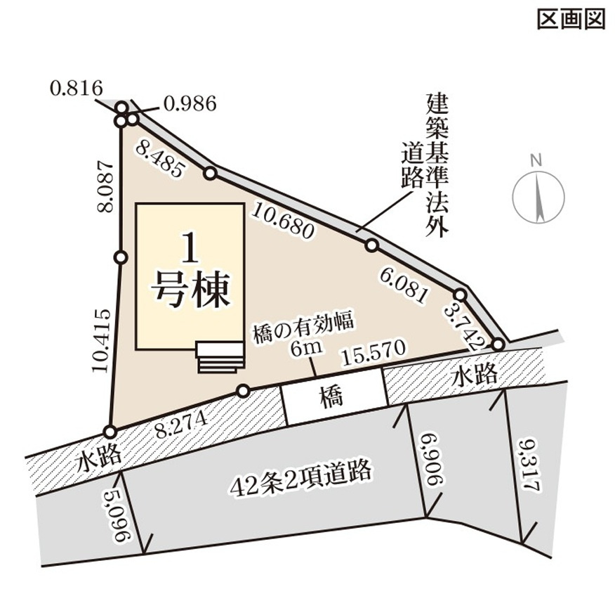 新築戸建　長野市桐原の区画図