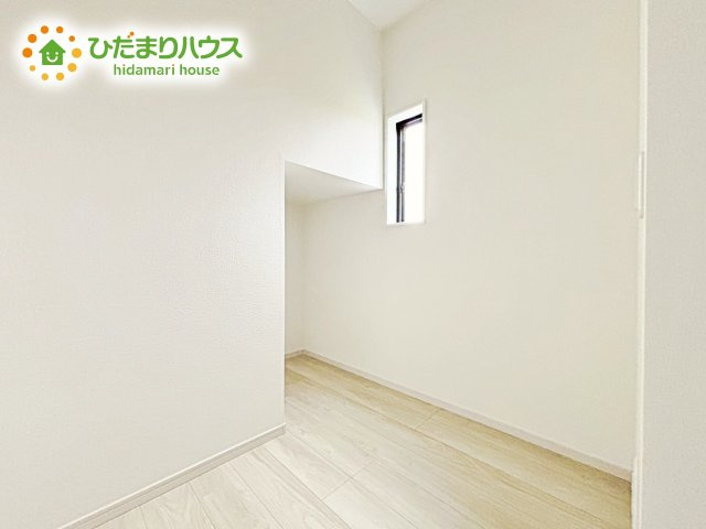 【収納】 | 水戸市柳町1期　新築戸建　 | ゆったりとした洗面所には物入れを完備！タオルや洗剤をしまえます(^^)/