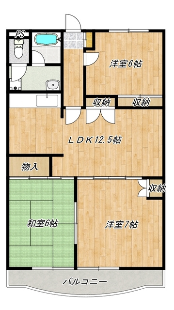 シャルマン・５の間取り|ファミリー向けの３LDK☆