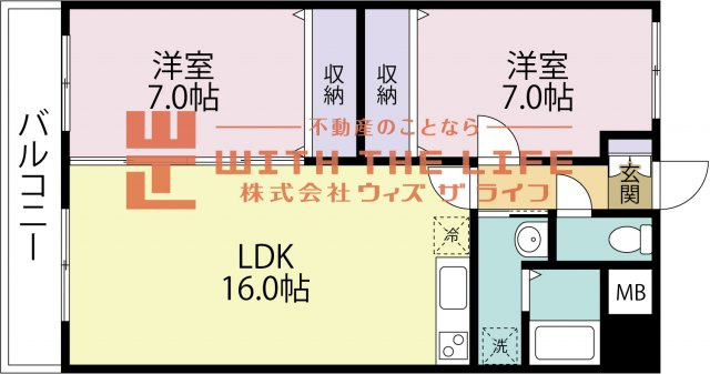 サンフラワー津福【キャッシュバック対象物件】の間取り