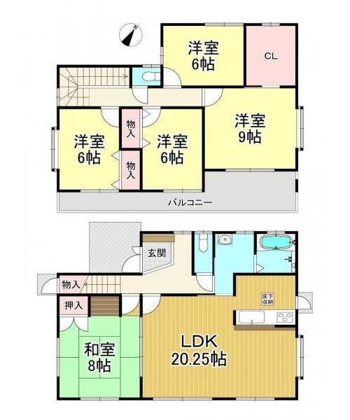 知多郡東浦町大字緒川字上高根台の間取り|5LDK♪