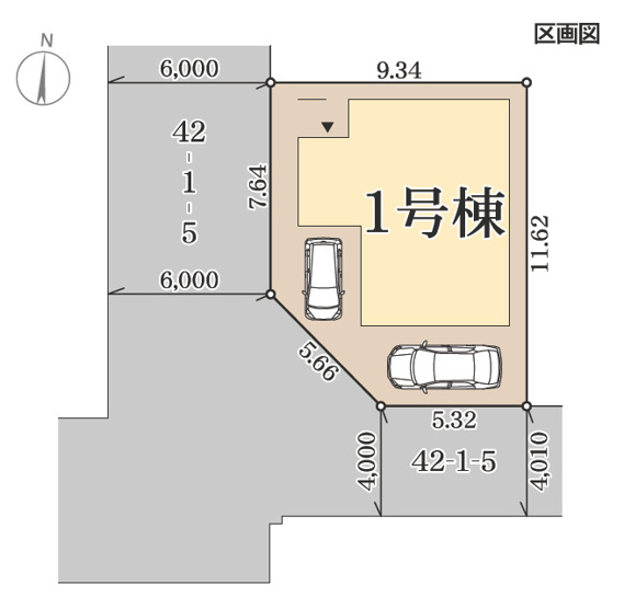 【区画図】 | 平野区加美東1丁目 | 設計＆建設性能評価付き☆国が定めた「住宅性能表示制度」において6項目で一番良い等級を取得予定の物件です☆【耐震等級2項目、耐風等級、劣化対策等級…等】地盤サポートシステム20年保証☆