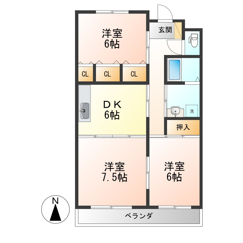 ハイネスイーストⅡの間取り