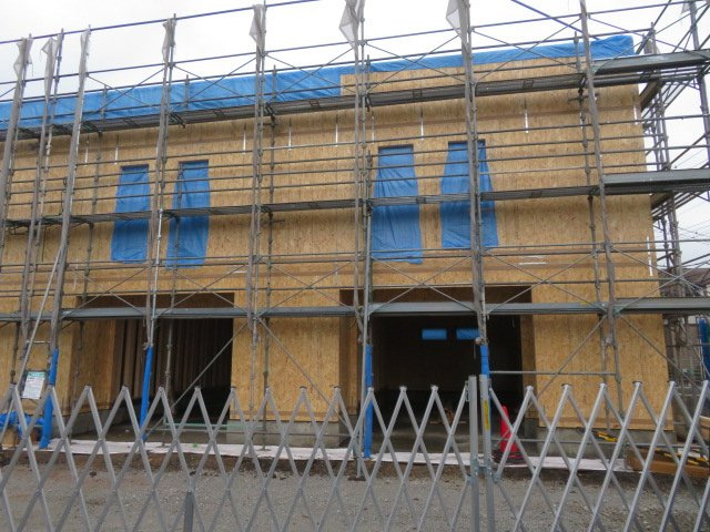 草加市吉町４丁目の倉庫の外観|建築中