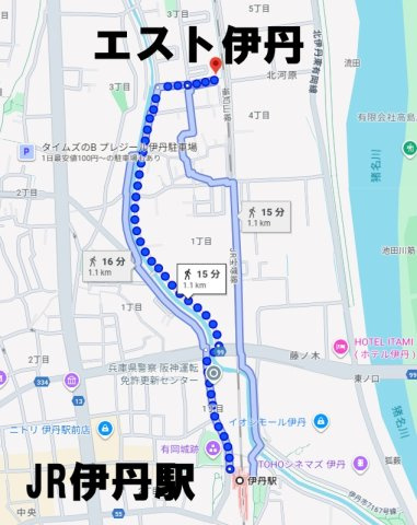 エスト伊丹　1202号室の地図