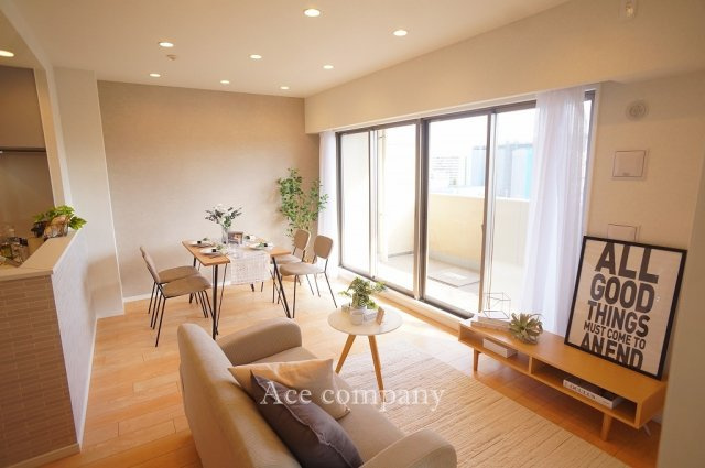 【居間・リビング】 | ブラームス東住吉 | 【LDK：14.7帖】