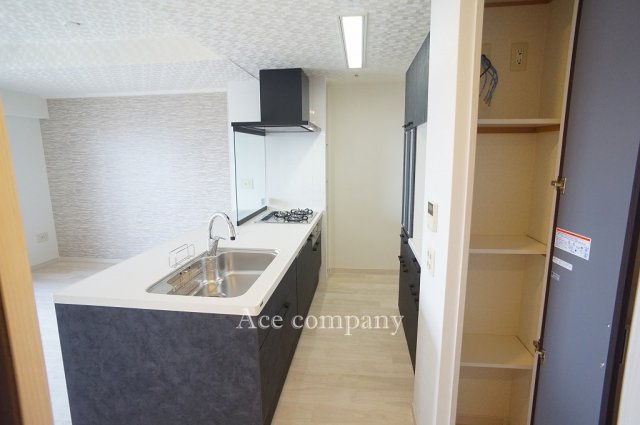 【キッチン】 | ルイシャトレ平野喜連II番館 | リビングドア入ってすぐに収納あります♪