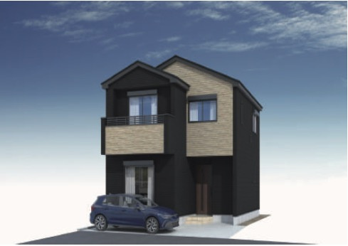 【外観パース】 | 横浜市港北区大曽根1丁目 新築戸建て【仲介手数料無料】カースペース2台 | 仲介手数料無料！お問合せ下さい/080-7058-7312 