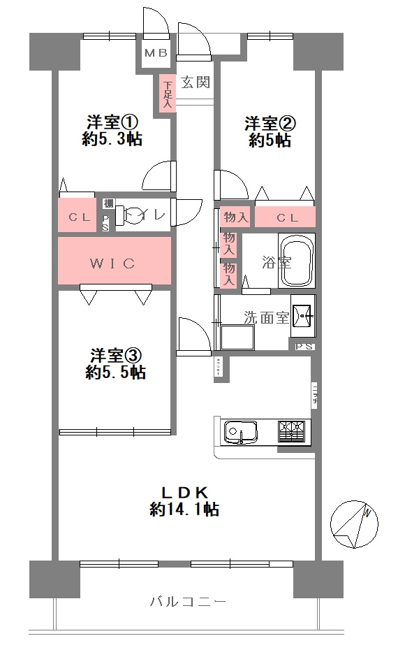 【間取り】の画像