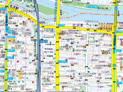 【地図】 | エスリード北浜EAST