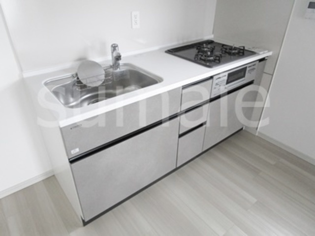 アイル王子ノルドのキッチン|3口ガスコンロ設置済みキッチンです☆