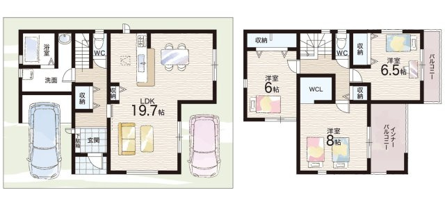 ◆5(土)6(日)現地案内可能！ 泉佐野市鶴原　第8期　新築一戸建ての間取り|1号地