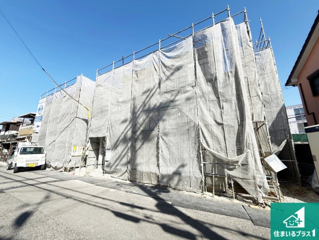 泉佐野市鶴原　第8期　新築一戸建ての外観|周辺は落ち着いた街並みの住宅地！子育てがしやすい住環境です！まだ未完成ですが、現地でしかわからない事もございます。是非一度ご覧ください。