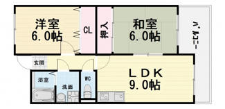 【間取り】 | プリマベーラ高石 | 反転