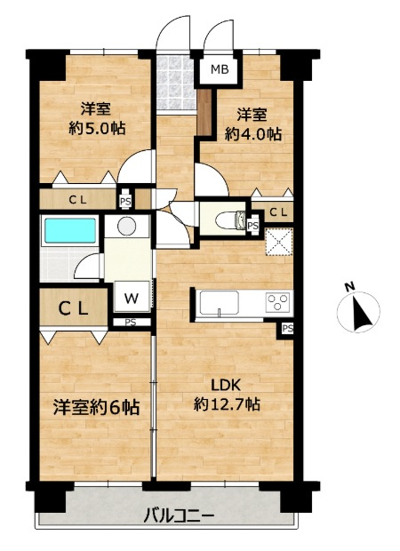 コスモ小針の間取り