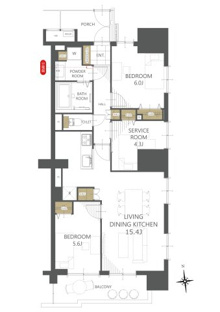 【間取り】リッツタワー八王子 