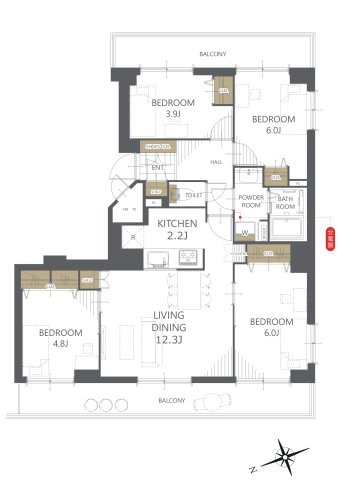 【間取り】グリーンコーポ中の島 