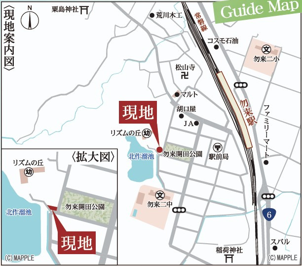新築戸建・新築建売　勿来町関田西1丁目第1　勿来第二小・勿来第二中の地図