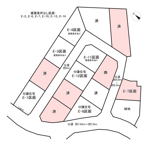 知多郡阿久比町大字宮津字小廻間　全3区画　E-1区画の区画図|全3区画分譲地☆