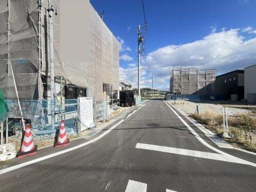 知多郡阿久比町大字宮津字小廻間　全3区画　E-1区画の前面道路含む現地写真|R7.12.5撮影　前道