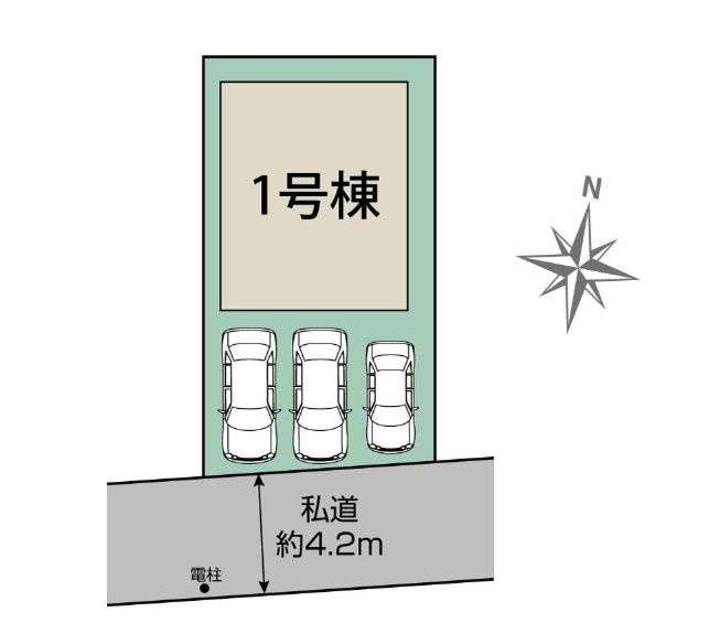 仲介手数料無料　ブルーミングガーデン所沢市小手指元町3丁目・新築全1棟の区画図