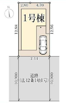 明石市藤が丘1丁目の区画図