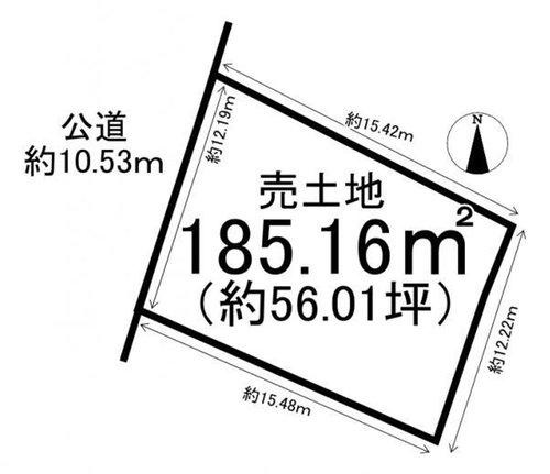 知多郡武豊町字下田の土地図|敷地面積約56坪☆